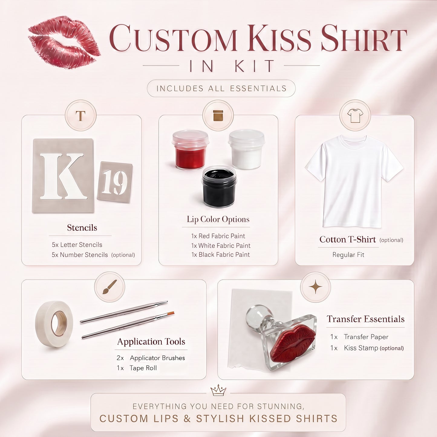 "Kiss Shirt" Kit with YOUR Lips 💋 Puckerprints™
