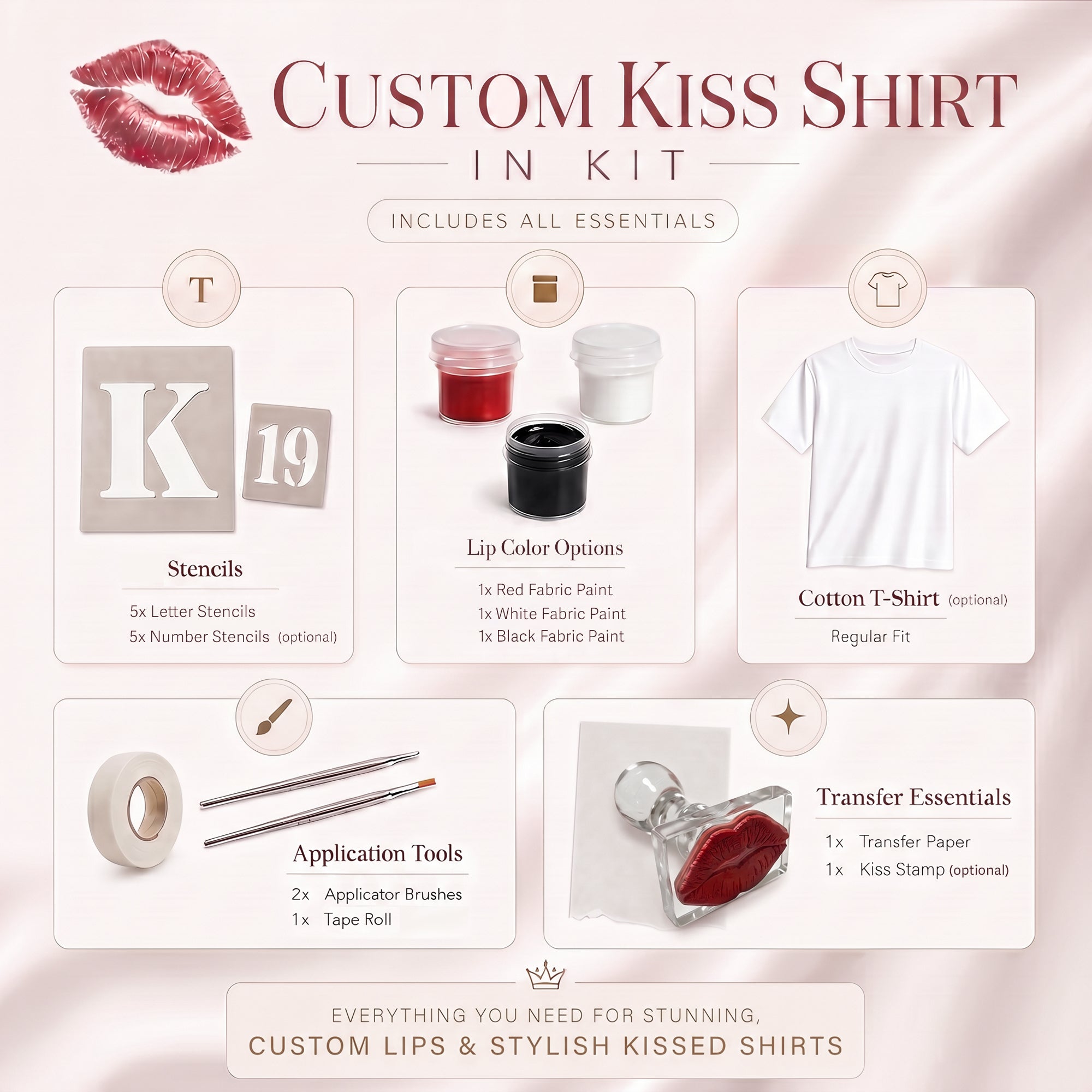 "Kiss Shirt" Kit with YOUR Lips 💋 Puckerprints™
